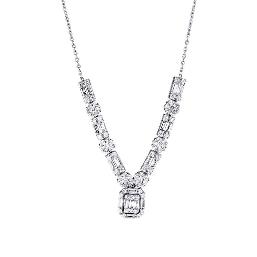 1.36 ct. Diamant Baguette Halskette