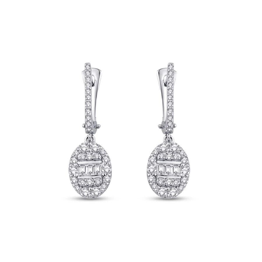 0.85 ct. Diamant Baguette Ohrringe