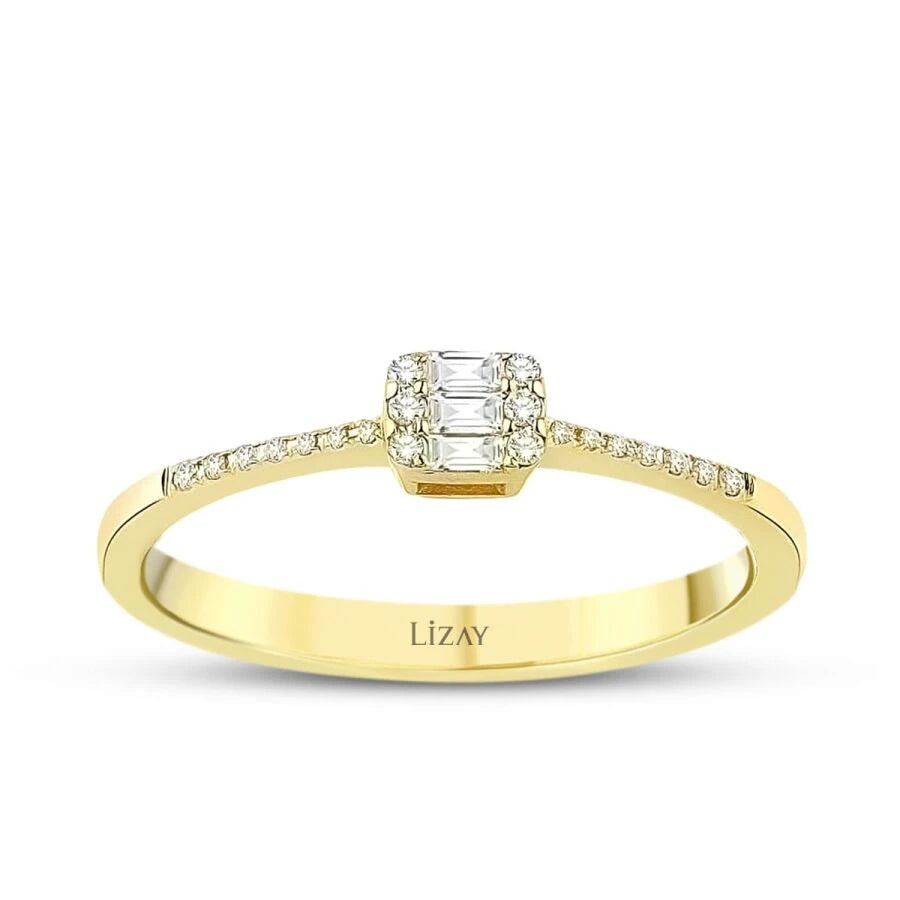 0.15 ct. Diamant Baguette Ring