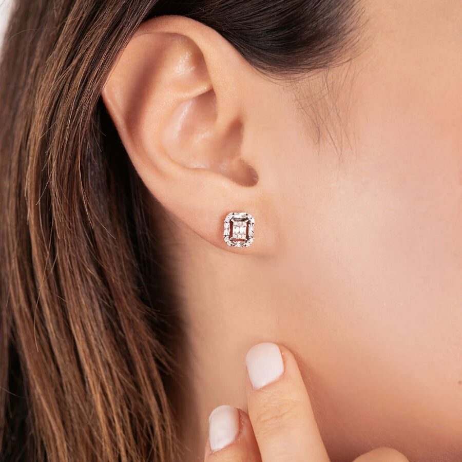 0.17 ct. Diamant Baguette Ohrringe