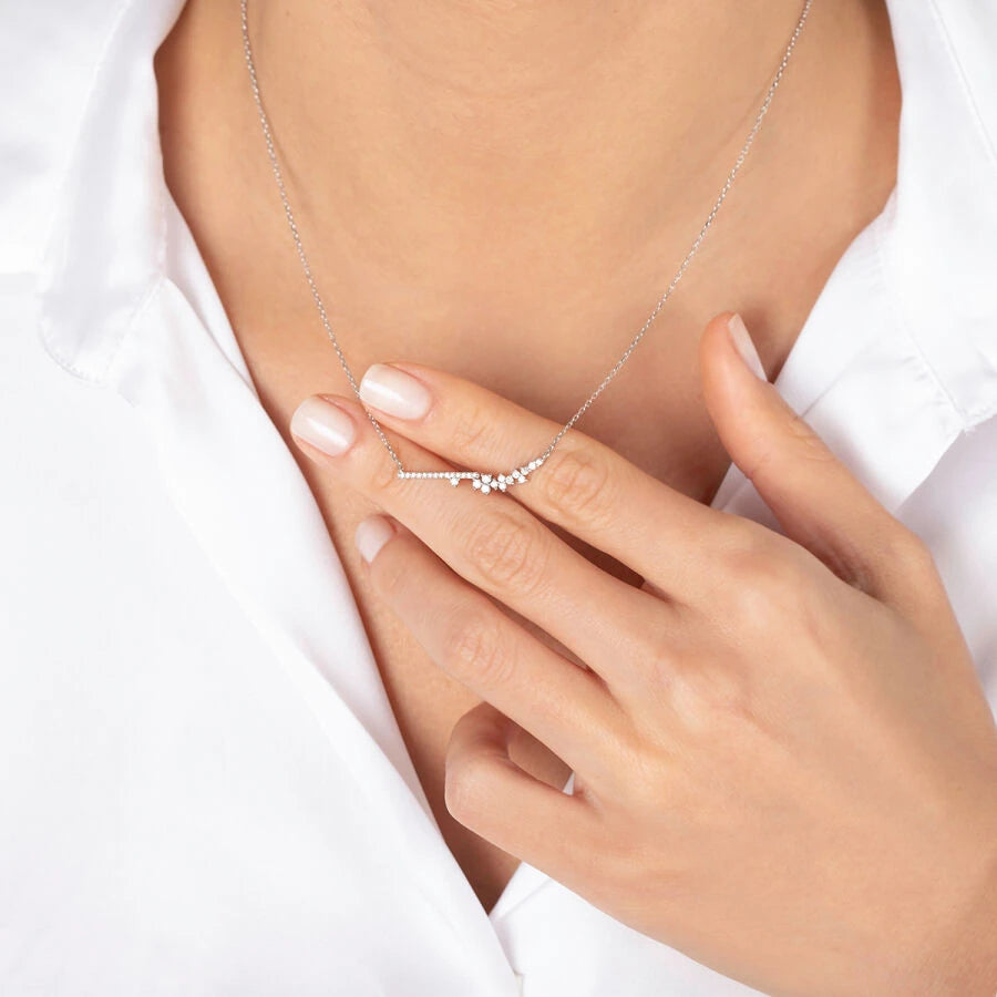 0.24 ct. Diamant Minimal Halskette