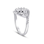 0.67 ct. Diamant Baguette Blumen Ring