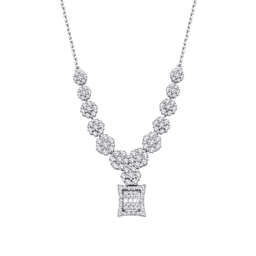 1.58 Karat Diamant Baguette Blume Set