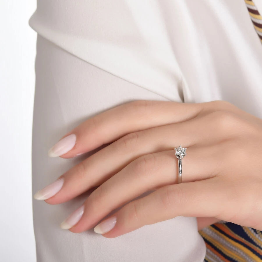 0.30 ct. Diamant Rund Solitär Verlobungsring