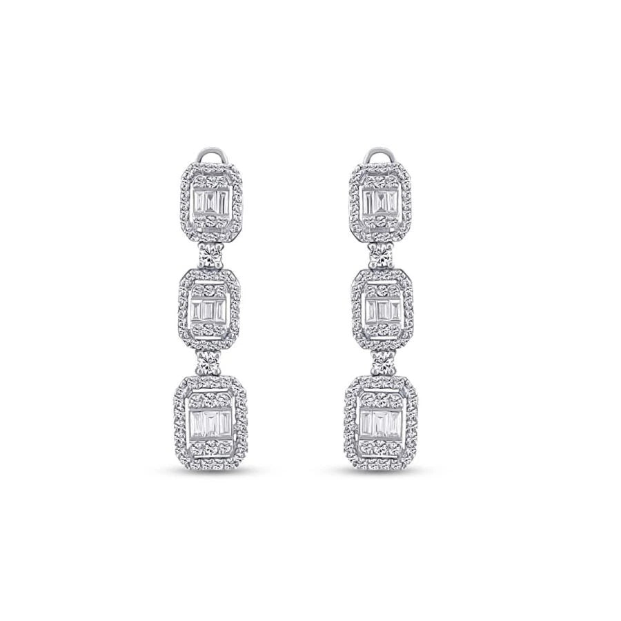 1.13 ct. Diamant Baguette Ohrringe