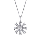 0.23 ct. Diamant Schneeflocken Baguette Halskette