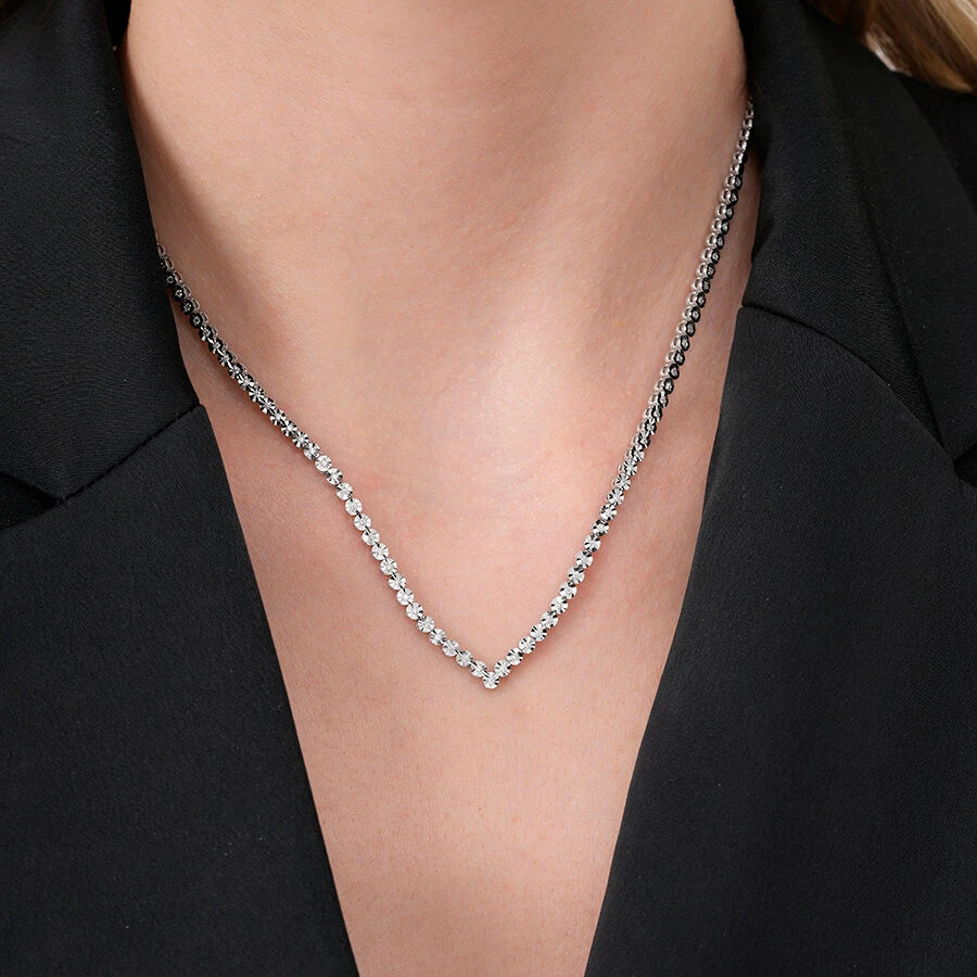 0.42 ct. Diamant Tennis Halskette