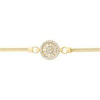 Gold Armband mit Baguette-Steinen und Kette