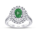 0.85 ct. Diamant Smaragd Ring