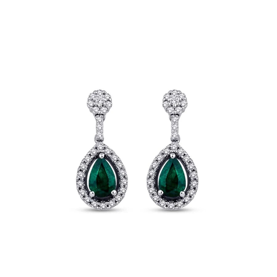 0.99 ct. Diamant Smaragd Ohrringe