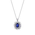 1.54 ct. Diamant Saphir Halskette