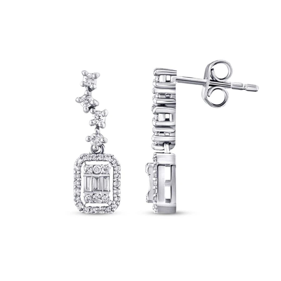 0.33 ct. Diamant Baguette Ohrringe