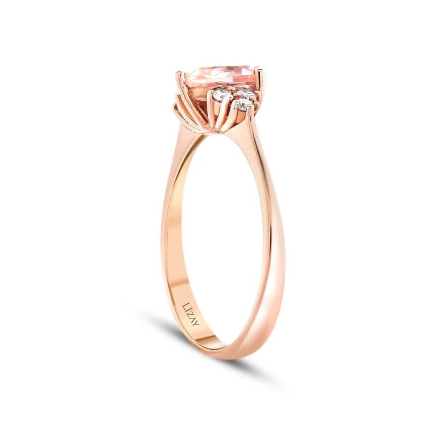 0.77 ct. Diamant Morganit Ring