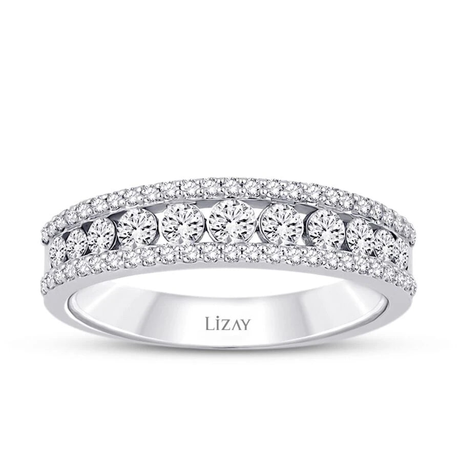 0.63 ct. Diamant Halb-Eternity Ring