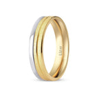 Gold Zweifarbiger Moderner Ehering