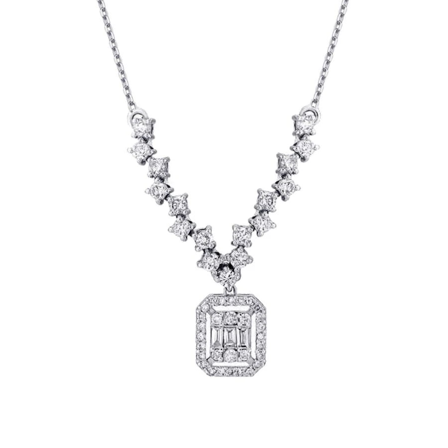 0.57 ct. Diamant Baguette Halskette