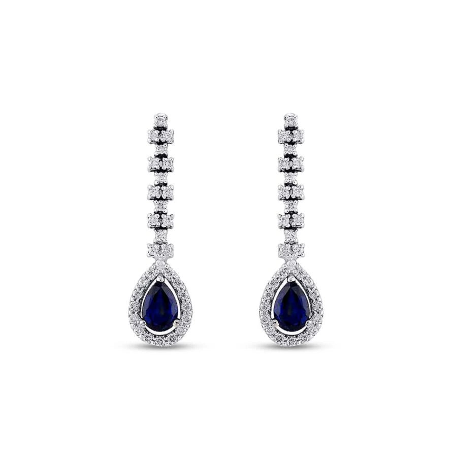 1.58 ct. Diamant Saphir Ohrringe