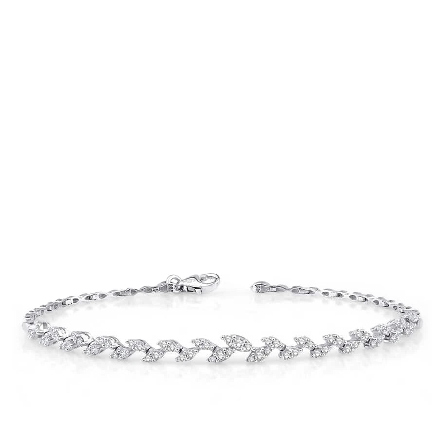 Gold Blätter Tennis Armband