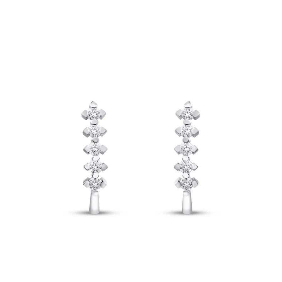 0.34 ct. Diamant Fünf-Stein Ohrringe