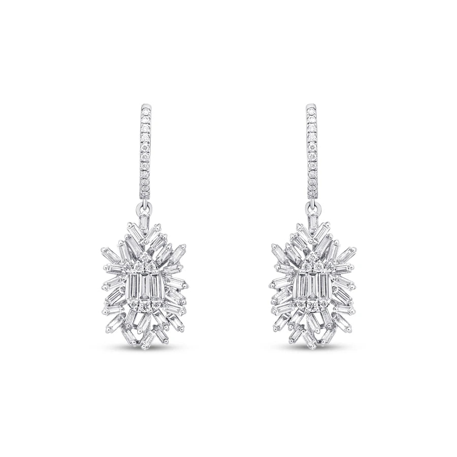 1.36 ct. Diamant Baguette Ohrringe