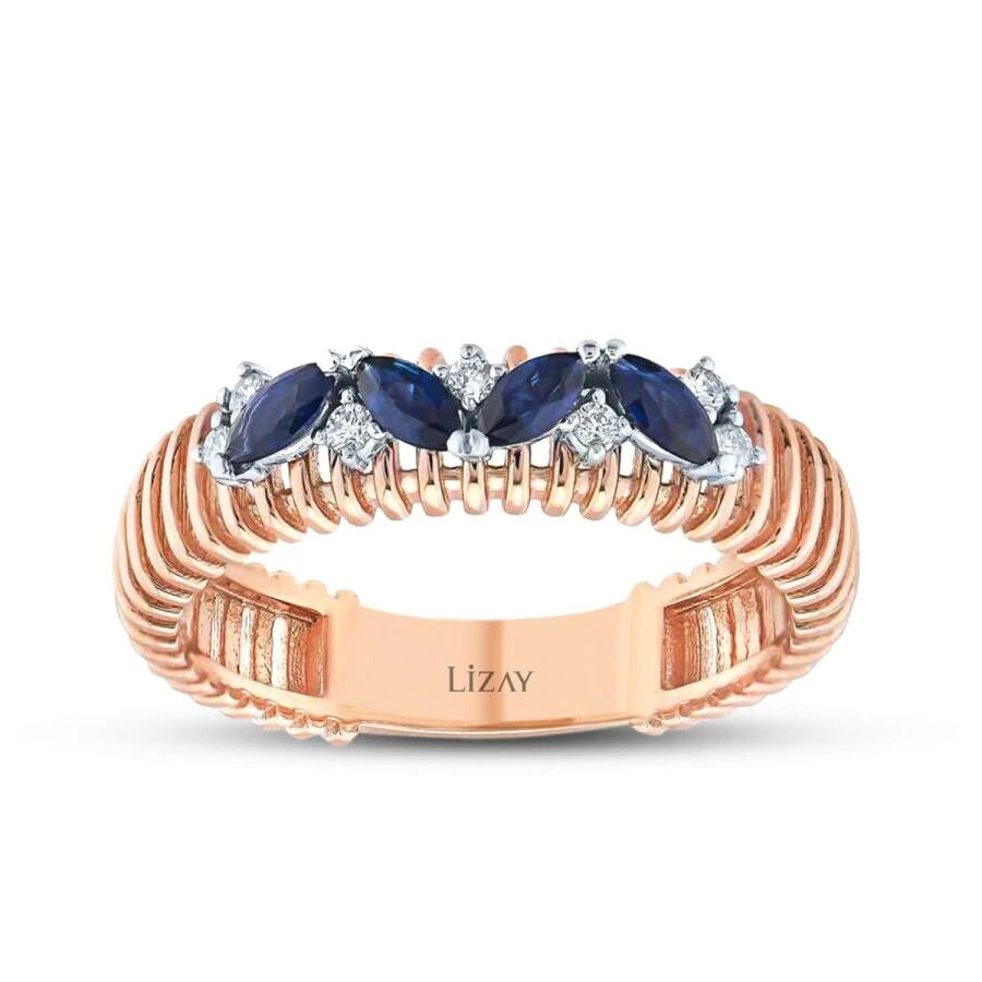 0.39 ct. Diamant Saphir Ring