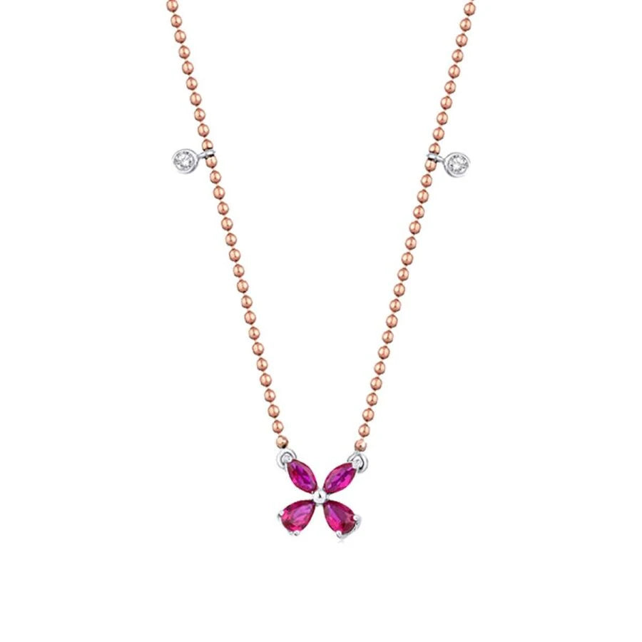 0.47 ct. Diamant Rubin Halskette
