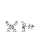 0.56 ct. Diamant Schmetterling Baguette Ohrringe