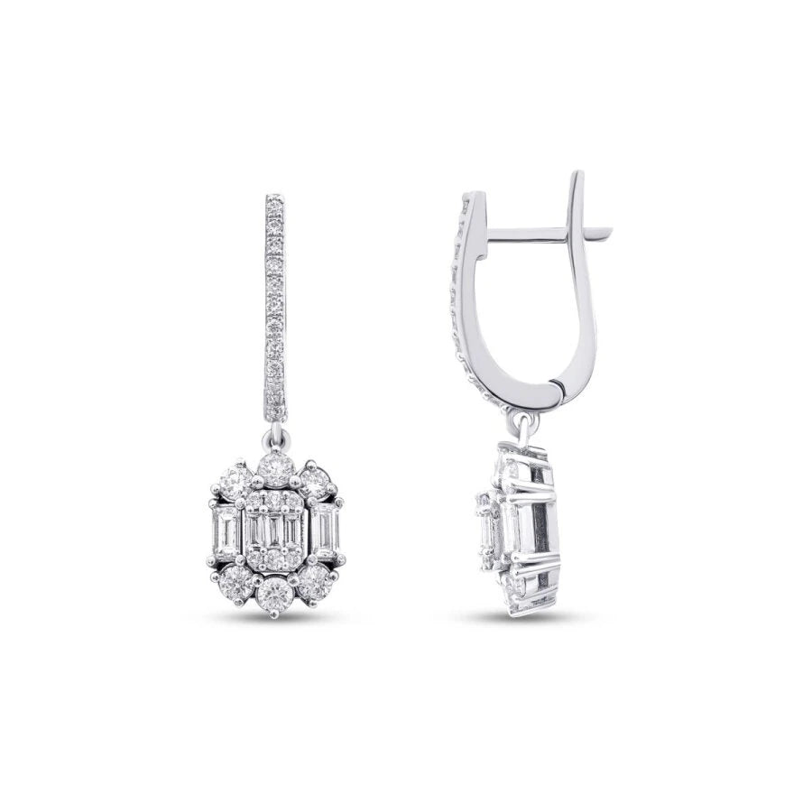 1.18 ct. Diamant Baguette Ohrringe