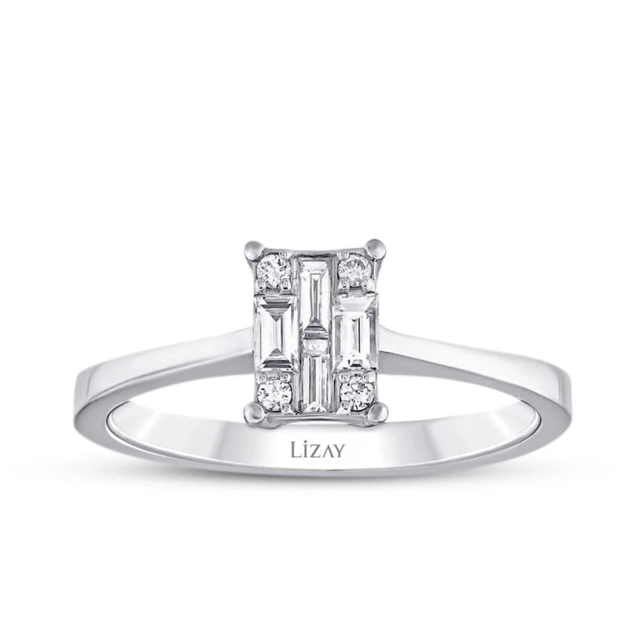 0.17 ct. Diamant Baguette Ring