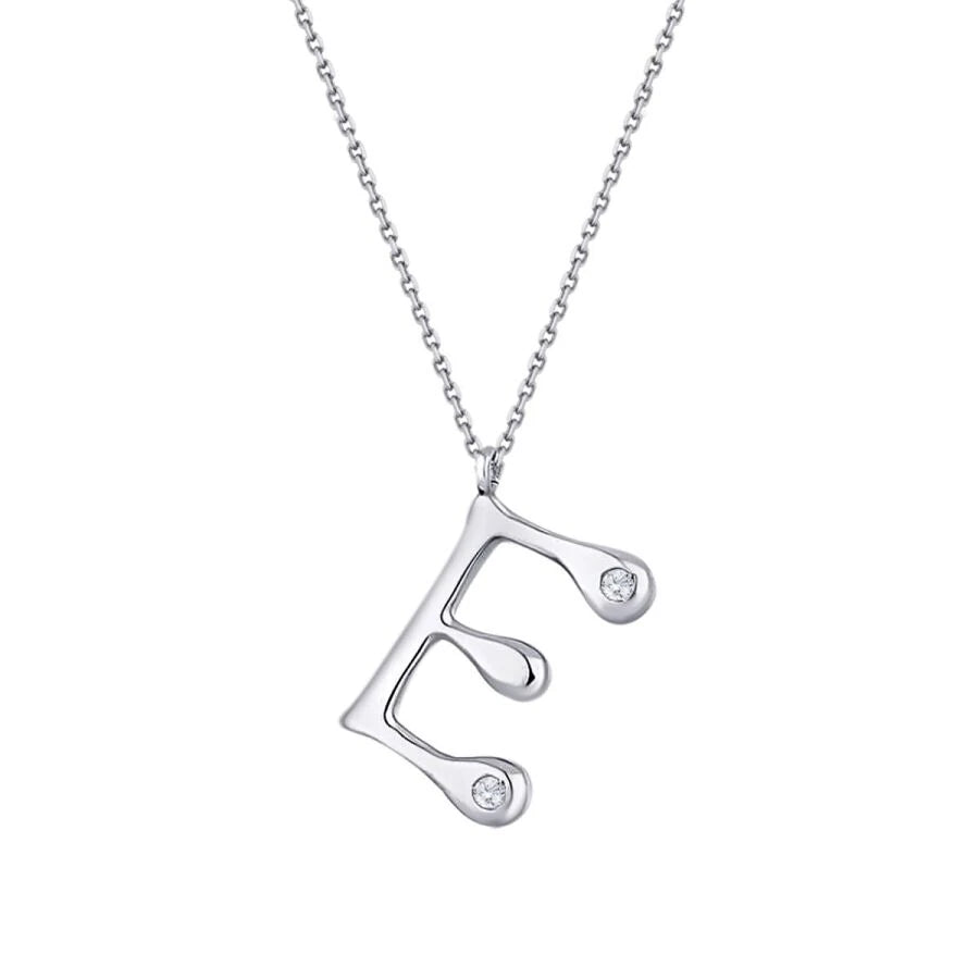 0.04 ct. Diamant E-Buchstabe Halskette