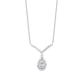 0.20 ct. Diamant Tropfen Baguette Halskette