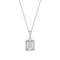 0.15 ct. Diamant Baguette Halskette