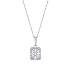 0.15 ct. Diamant Baguette Halskette