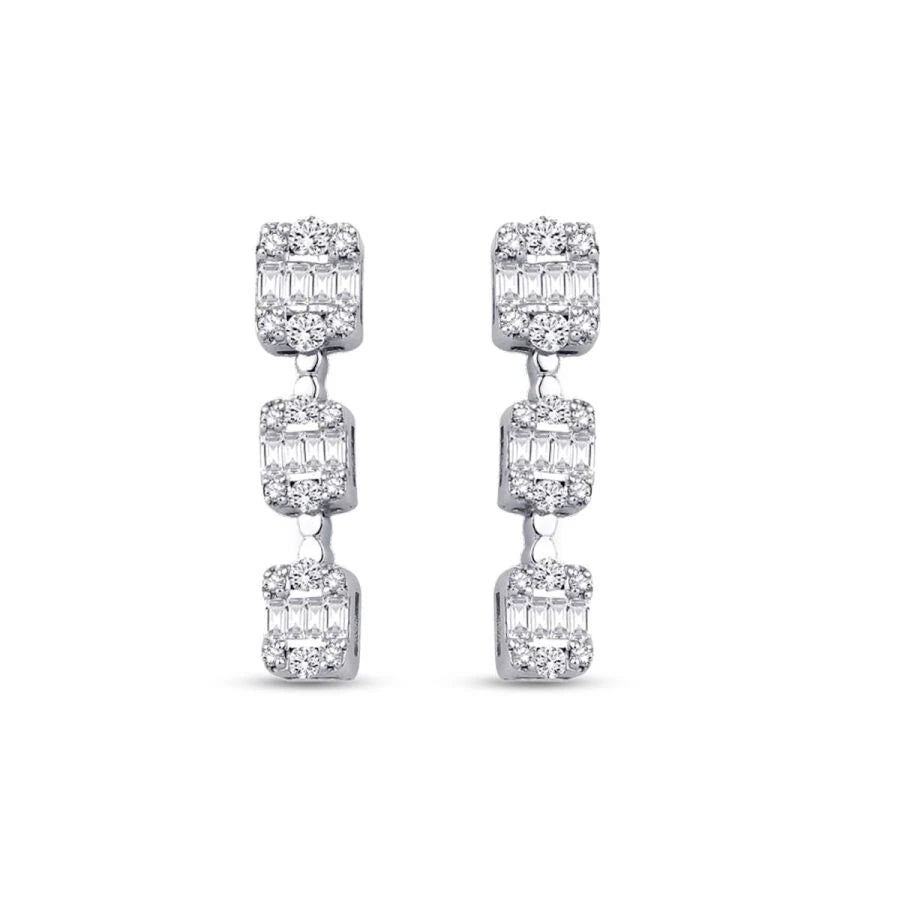 0.79 ct. Diamant Baguette Ohrringe