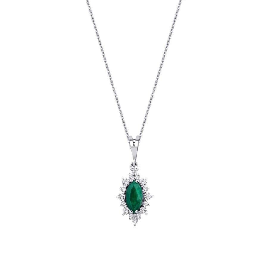 2.04 Karat Diamant Smaragd Set