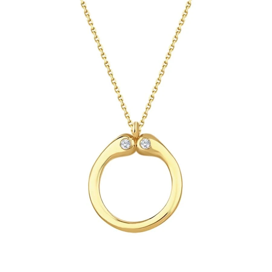 0.04 ct. Diamant O-Buchstabe Halskette