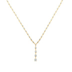 Gold Halskette mit Reihensteinen