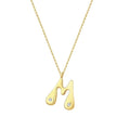 0.04 ct. Diamant M-Buchstabe Halskette