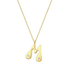 0.04 ct. Diamant M-Buchstabe Halskette