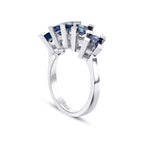 2.71 ct. Fünf-Stein Saphir Ring