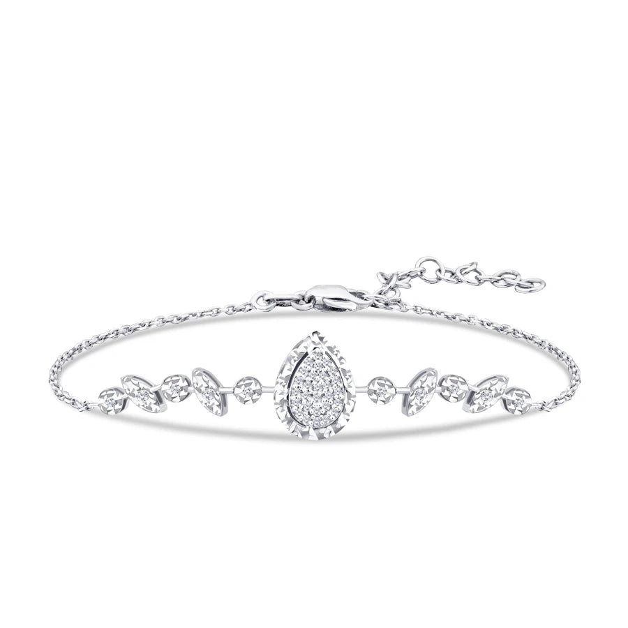 0.09 ct. Diamant Tropfen Armband