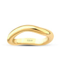 Gold Eleganter Gewölbter Ring