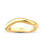 Gold Eleganter Gewölbter Ring
