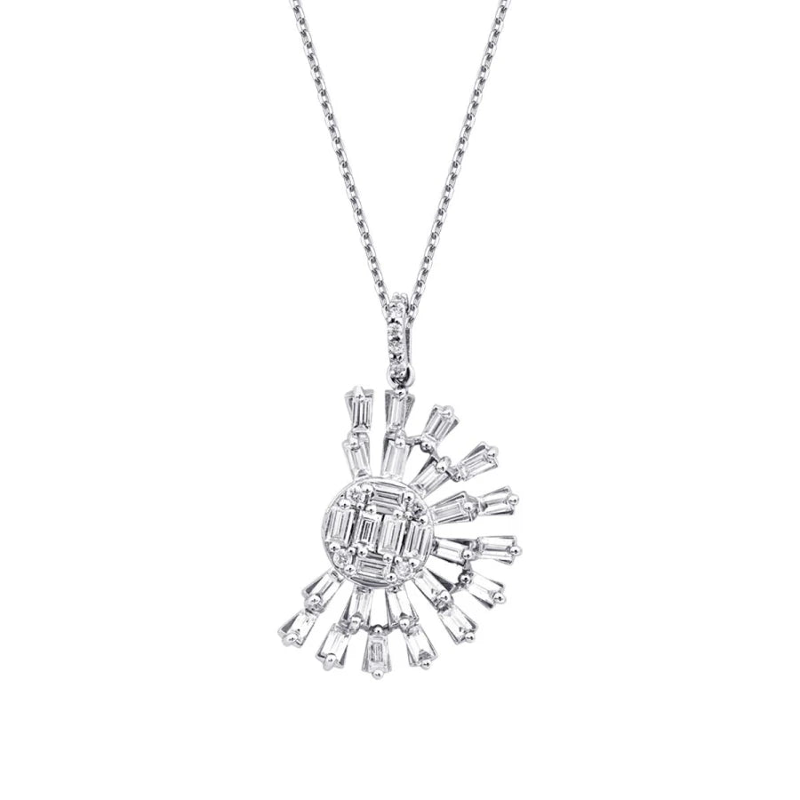 0.76 ct. Diamant Baguette Halskette
