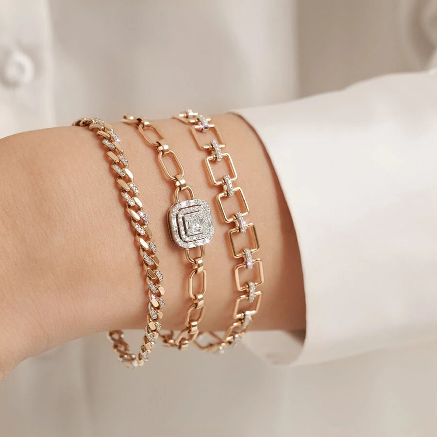 0.61 ct. Diamant Baguette Armband