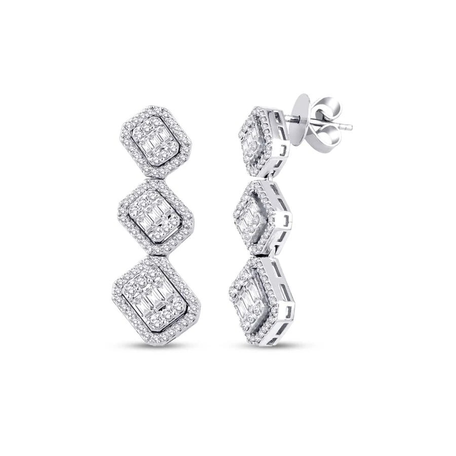 1.60 ct. Diamant Baguette Ohrringe