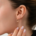 0.10 ct. Diamant Stern Ohrringe