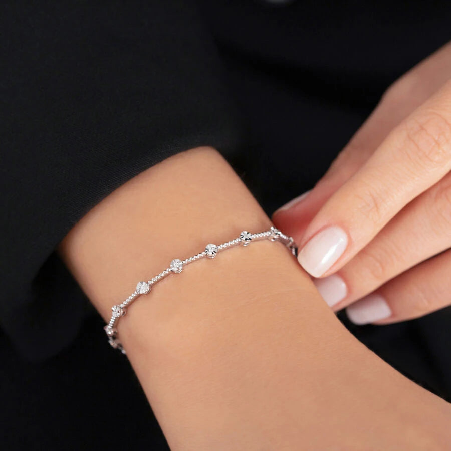 0.10 ct. Diamant Effekt Tennis Armband