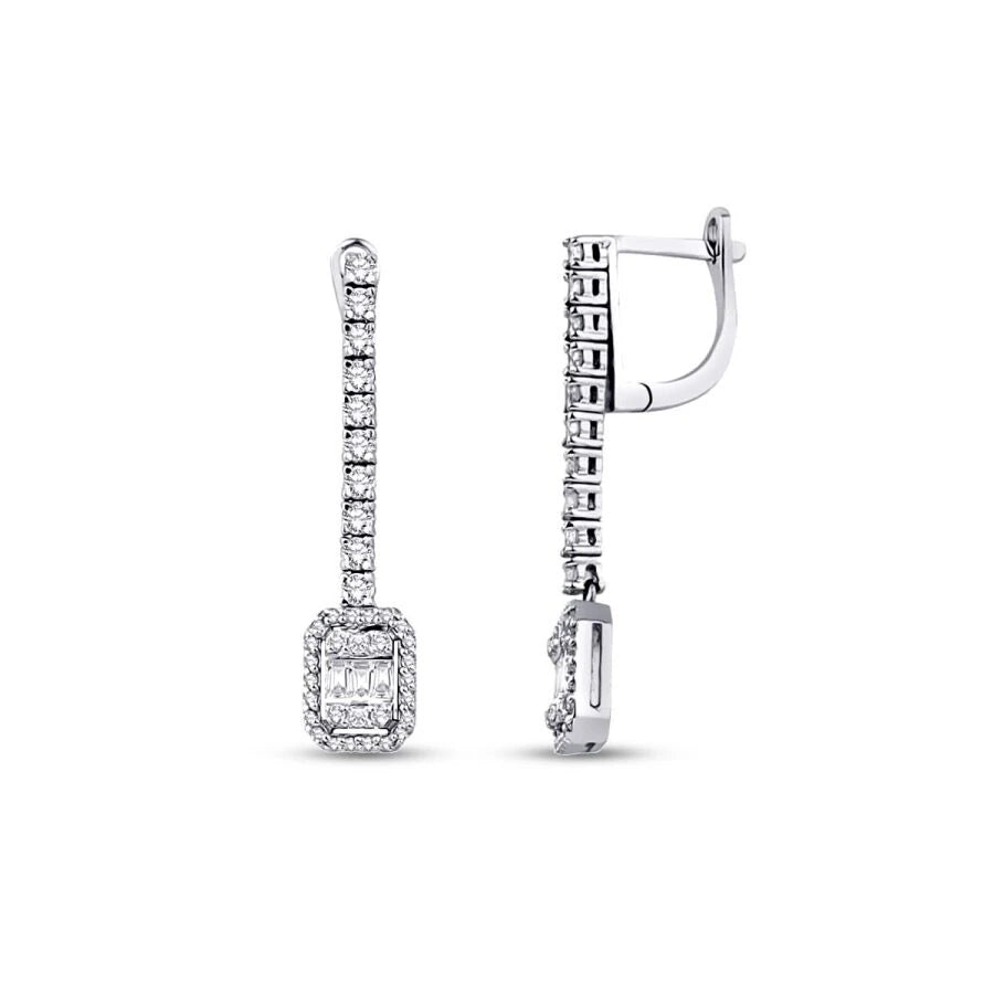 0.99 ct. Diamant Baguette Ohrringe