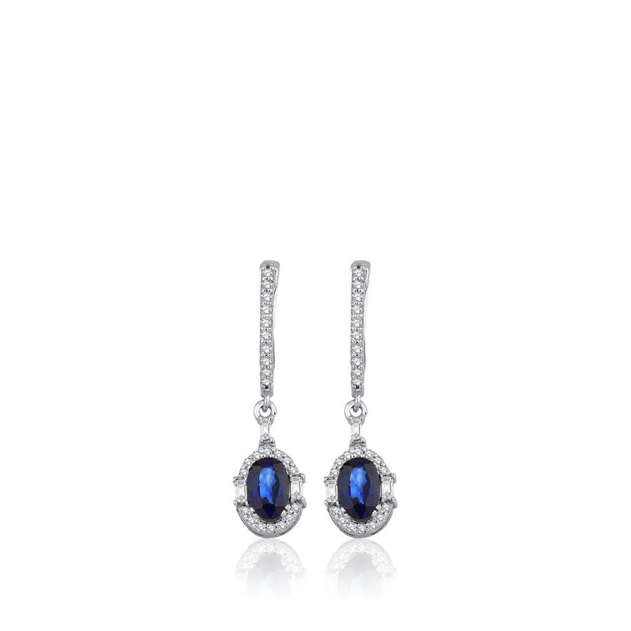 1.40 ct. Diamant Saphir Ohrringe